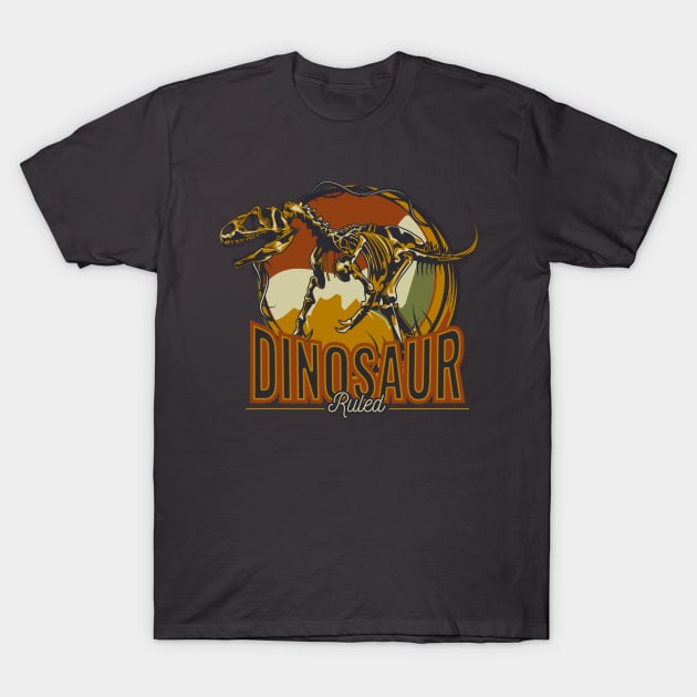 Dinosaur Ruled: Unleashing Ancient Majesty T-Shirt by WorldDinosaurs